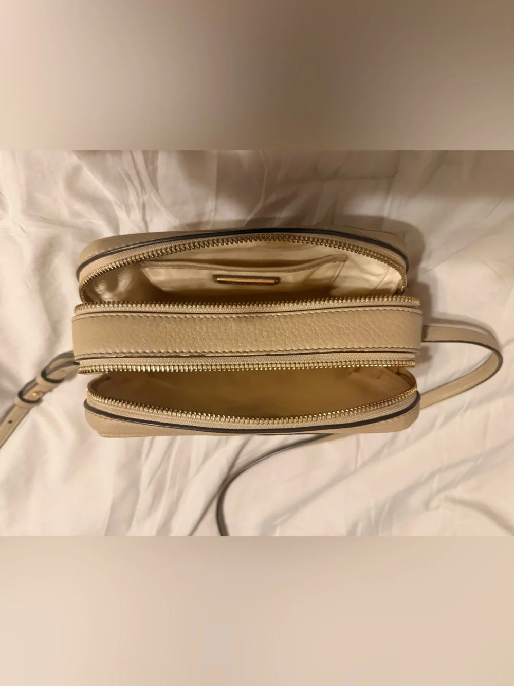Tory Burch Taupe Leather Crossbody Bag